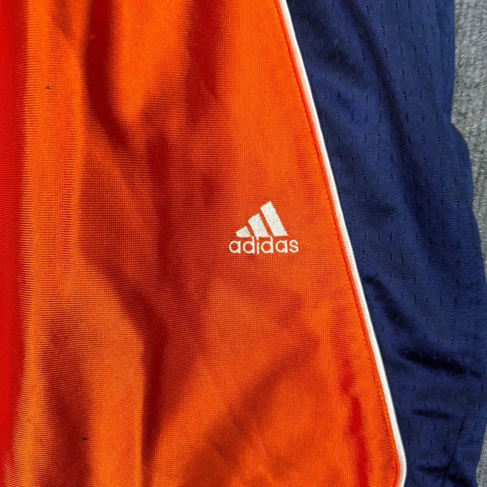Vintage Adidas Men's Basketball Shorts Size M Orange Workout Y2K Dazzle Silky